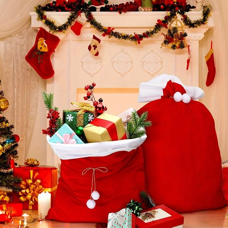 Sac Cadeau de Noël en Velours