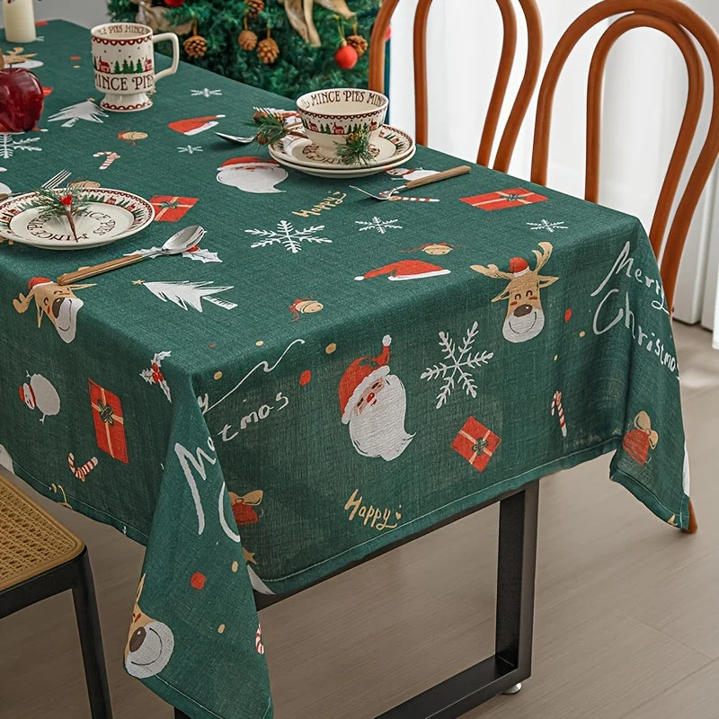 Détails de la Nappe de Noël Verte