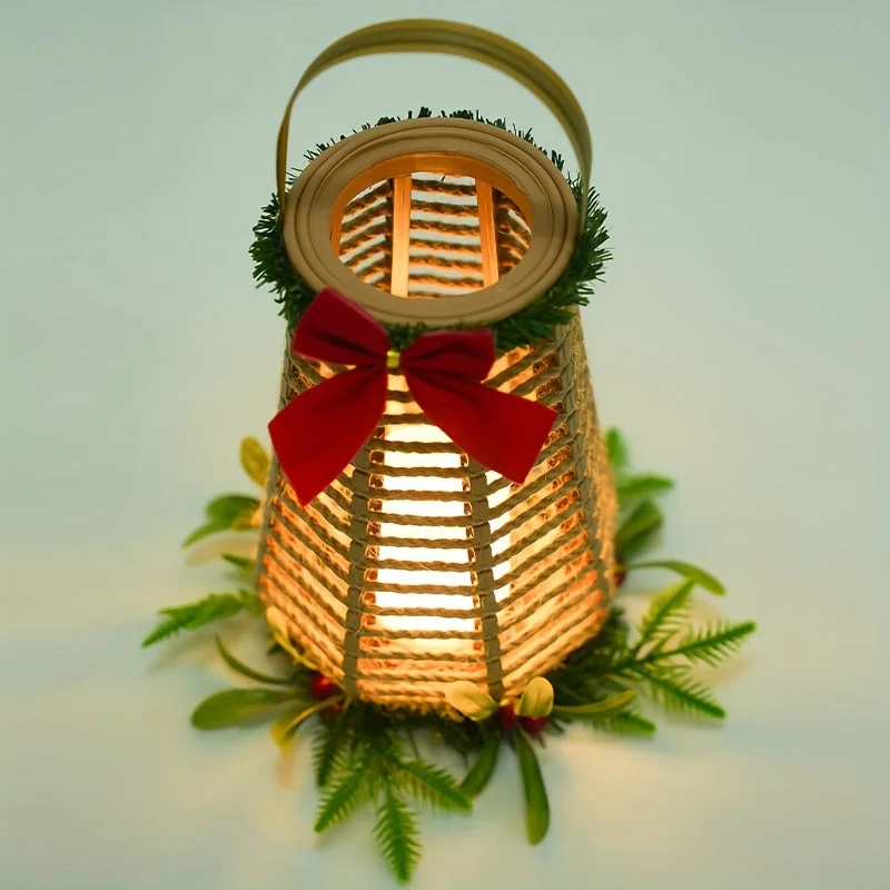 Lanterne de Noël en Rotin