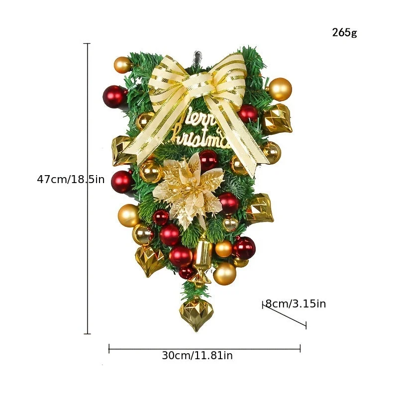 Couronne de Noël sur une porte