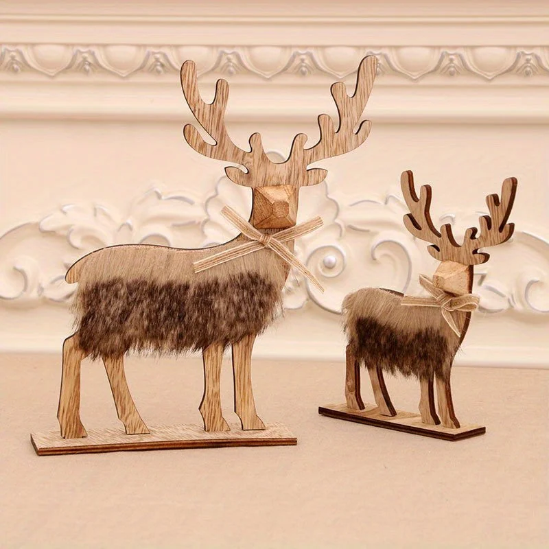 Cerf de Noël en Bois