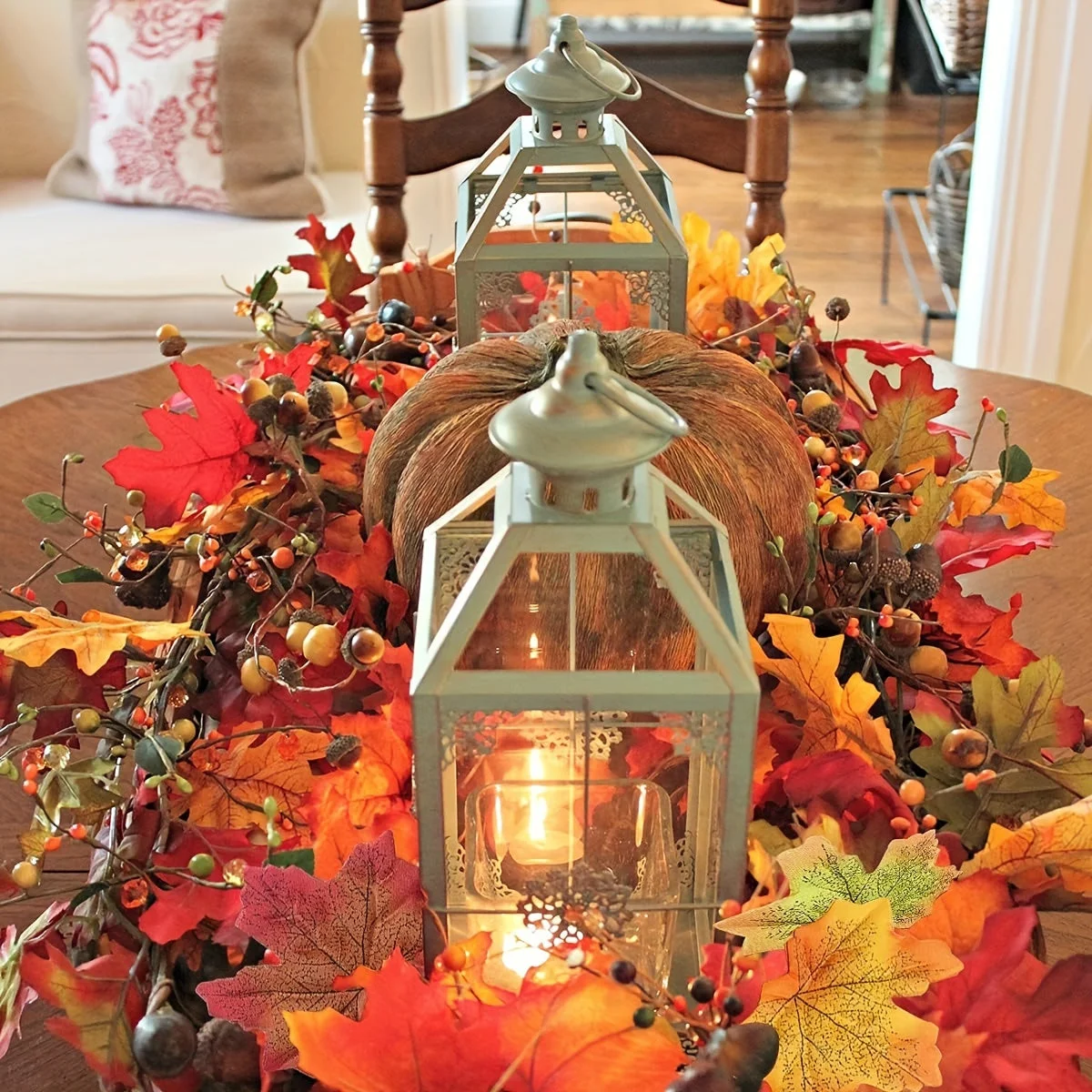 Ambiance de Table avec Guirlande de Noël
