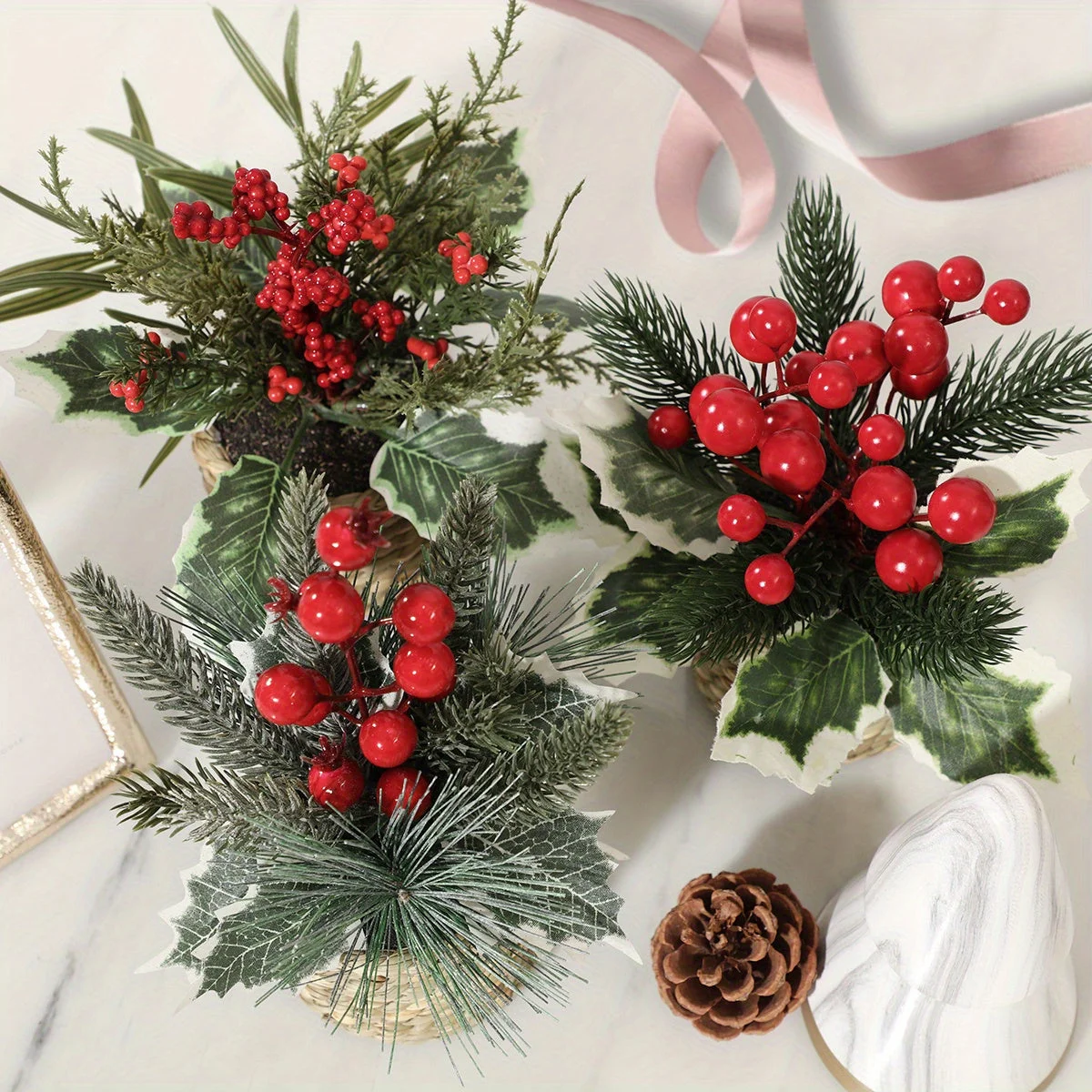 Détails de la Table de Noël Déco