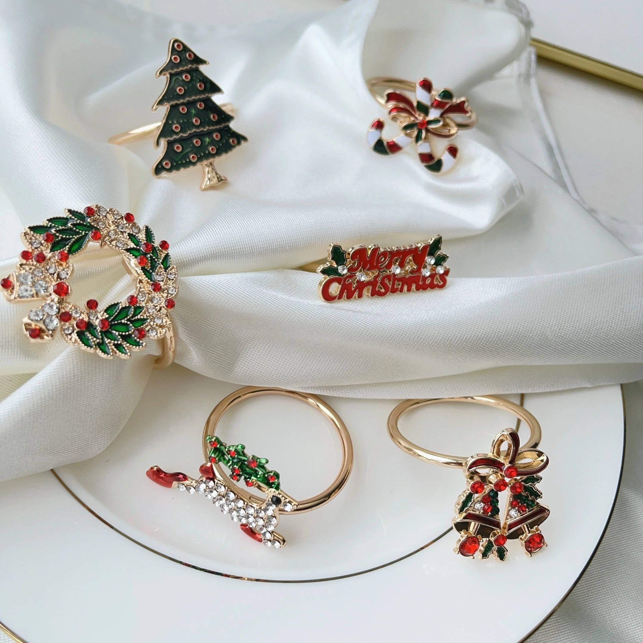 Rond de Serviette de Noël élégant