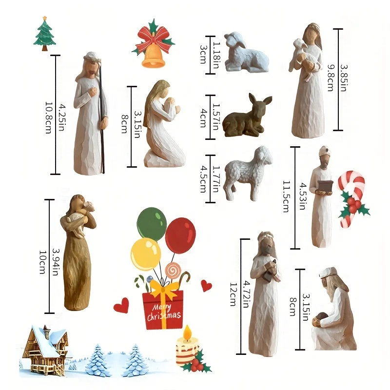 Crèche de Noël Minimaliste en Intérieur