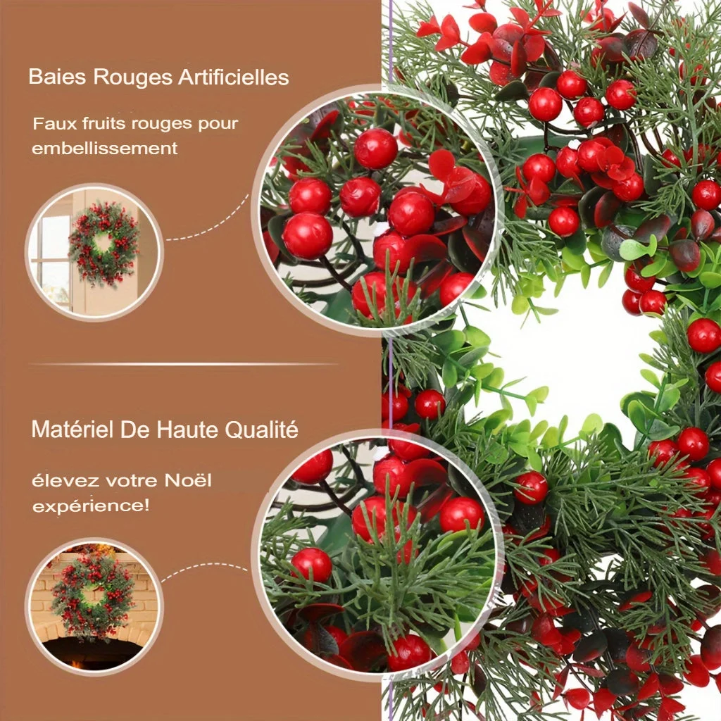 Ambiance de Noël avec la Couronne Rustique
