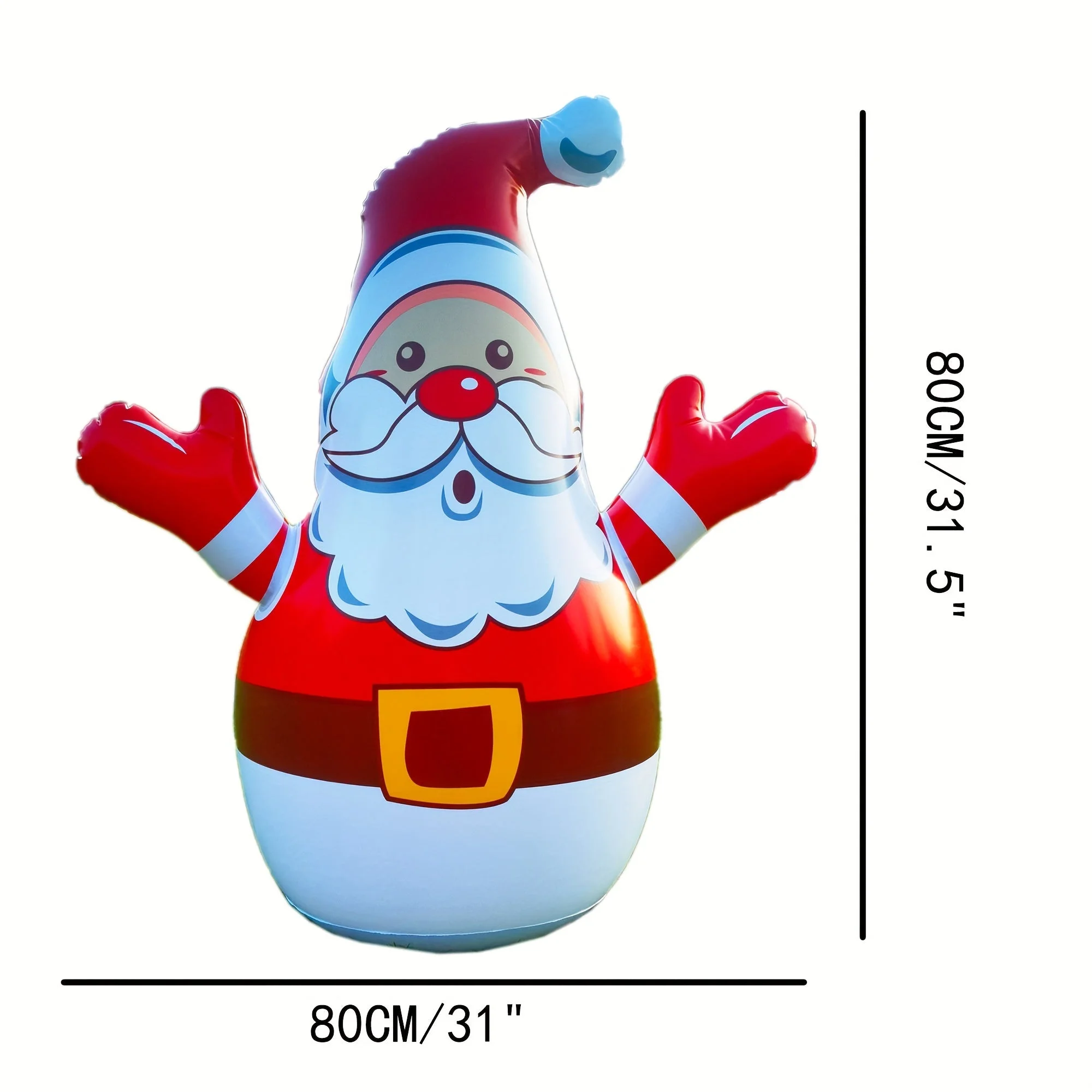 Père Noël Gonflable dans le Jardin