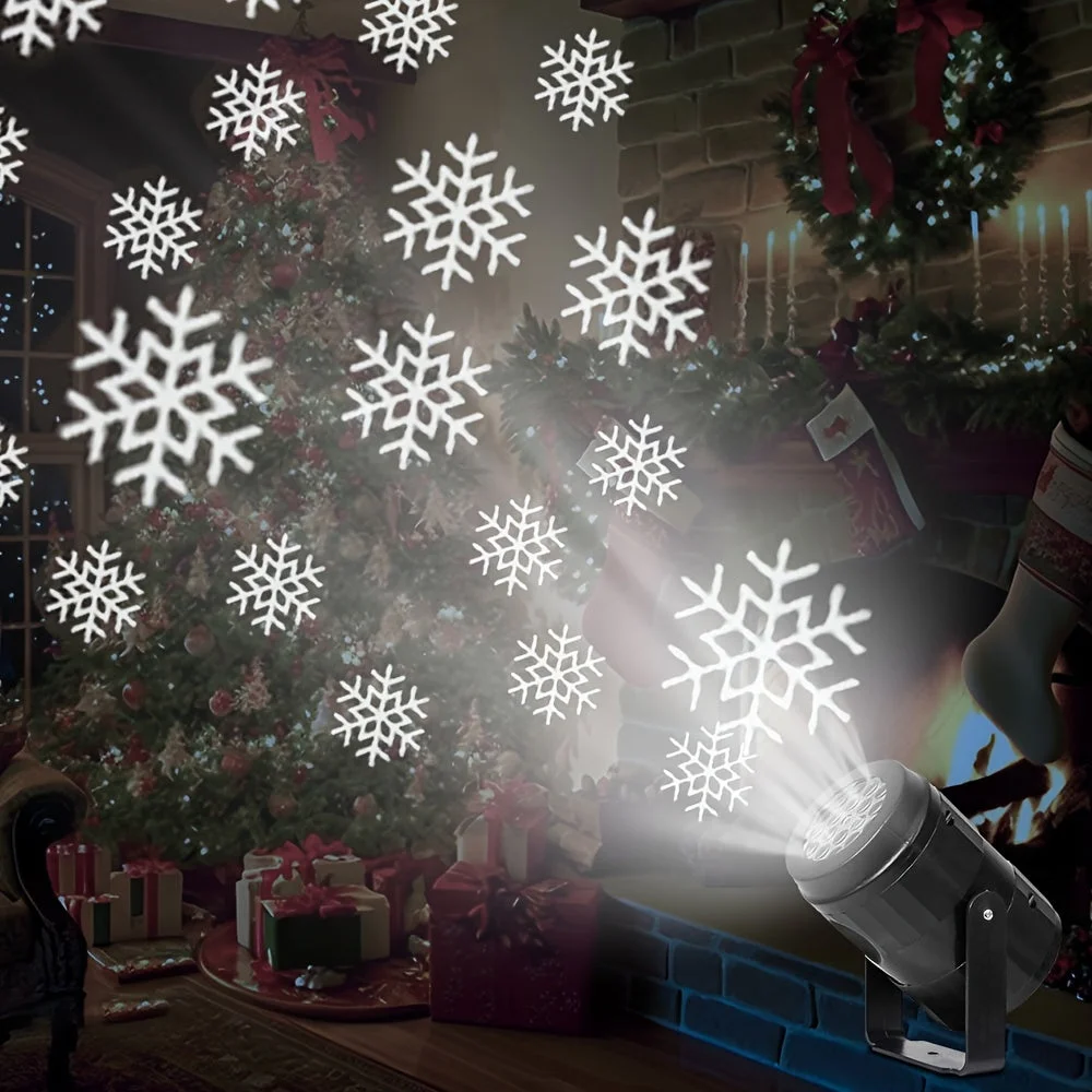 Projecteur Led Noel avec flocons de neige