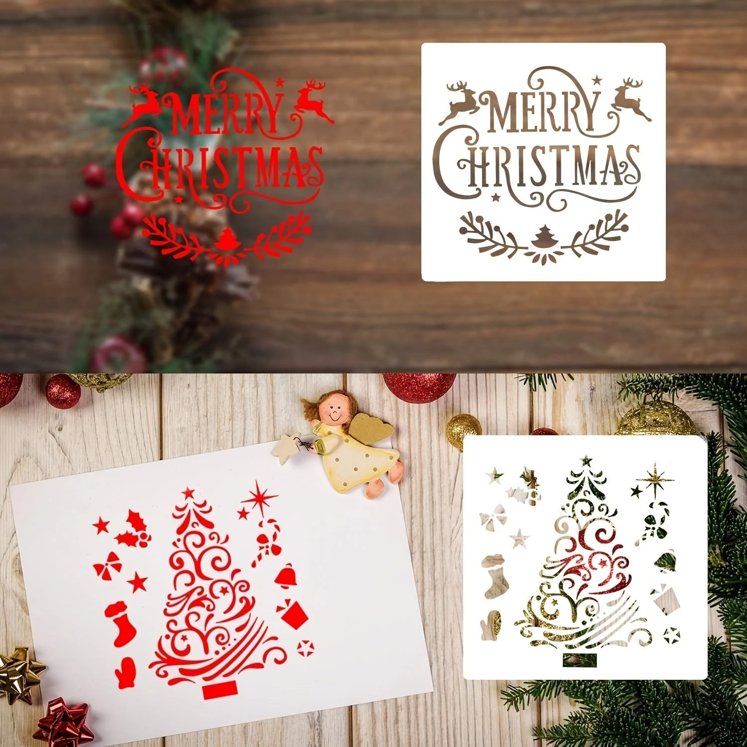 Motifs Festifs des Pochoirs Noël