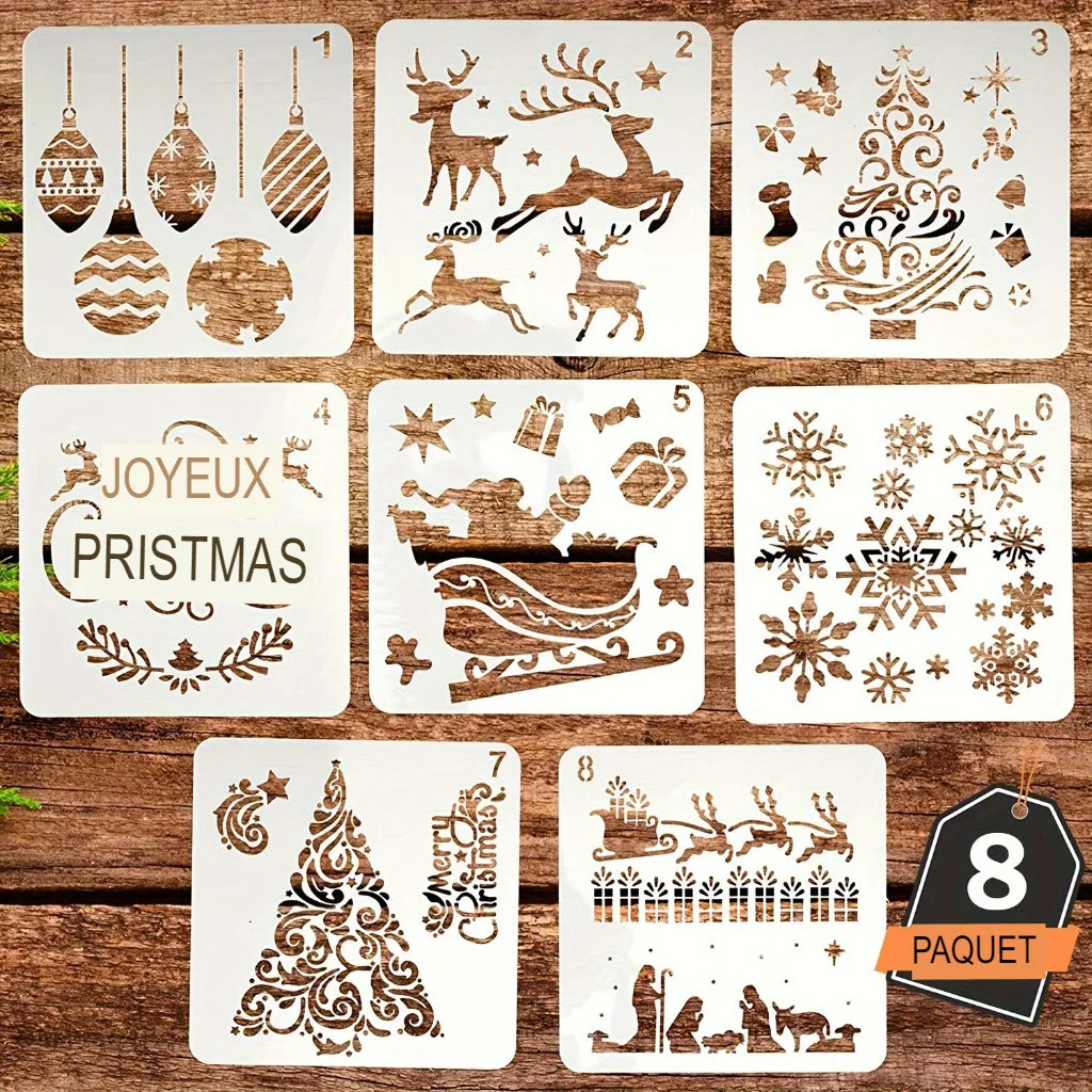 Pochoirs Noël Motifs Festifs