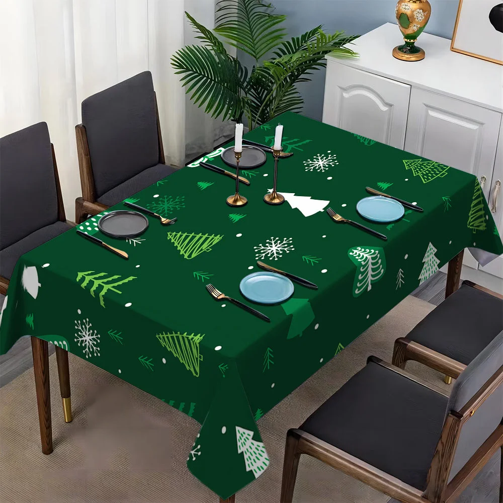 Table de Noel Nappe Verte en utilisation