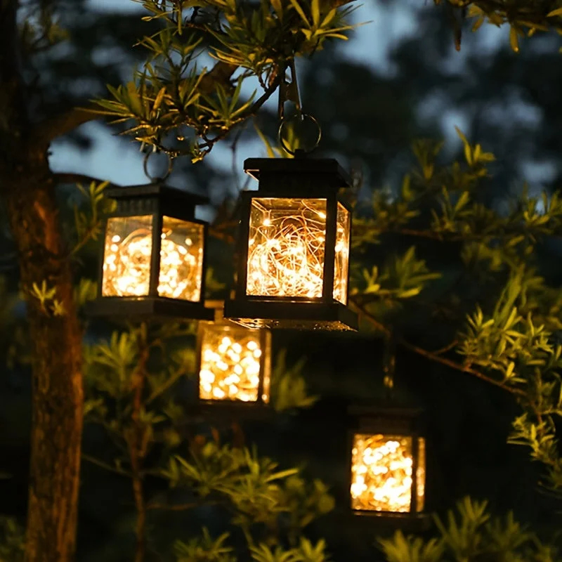Lanterne de Noël en extérieur