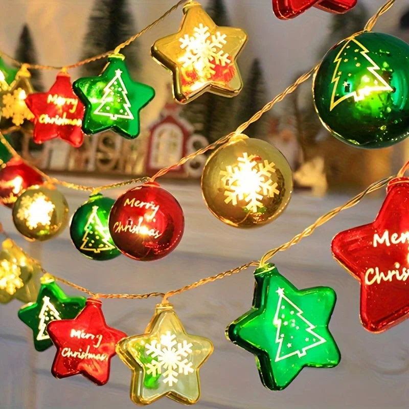 Guirlande étoile sur sapin