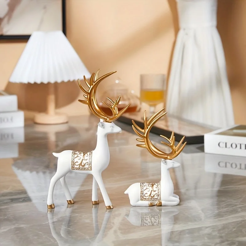 Petit Cerf de Noël en résine