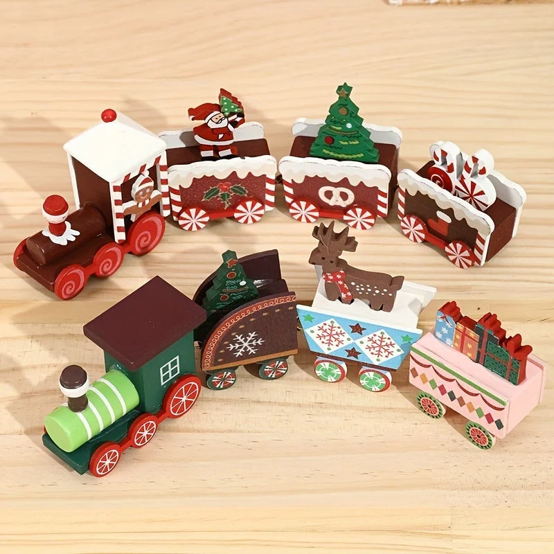 Train de Noël en bois