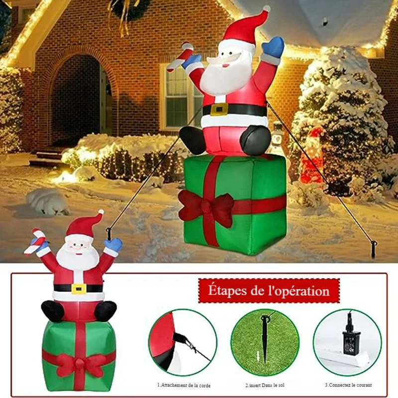 Détails du Père Noël Gonflable Assis