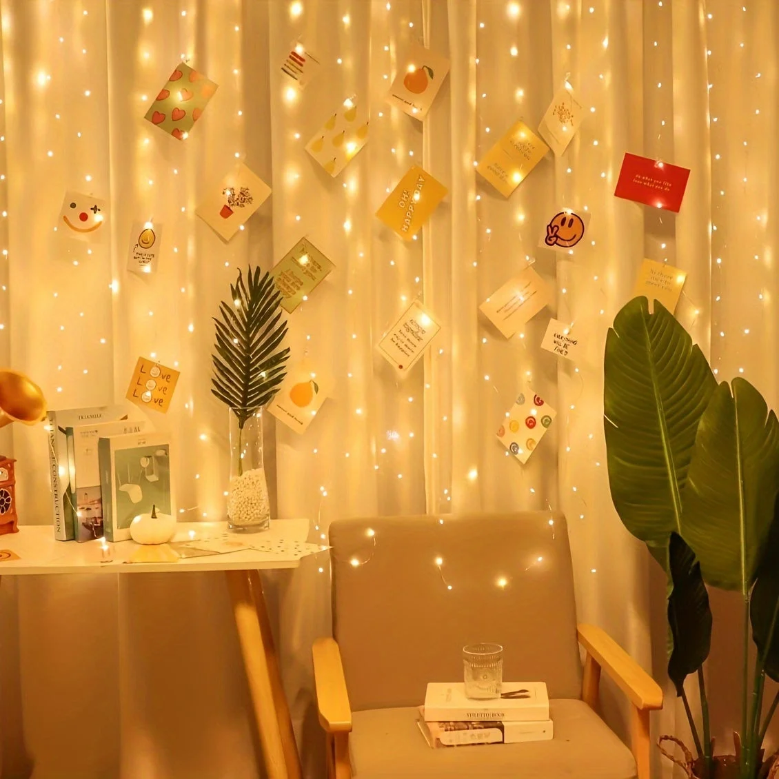 Ambiance de Noël avec Rideau Lumineux