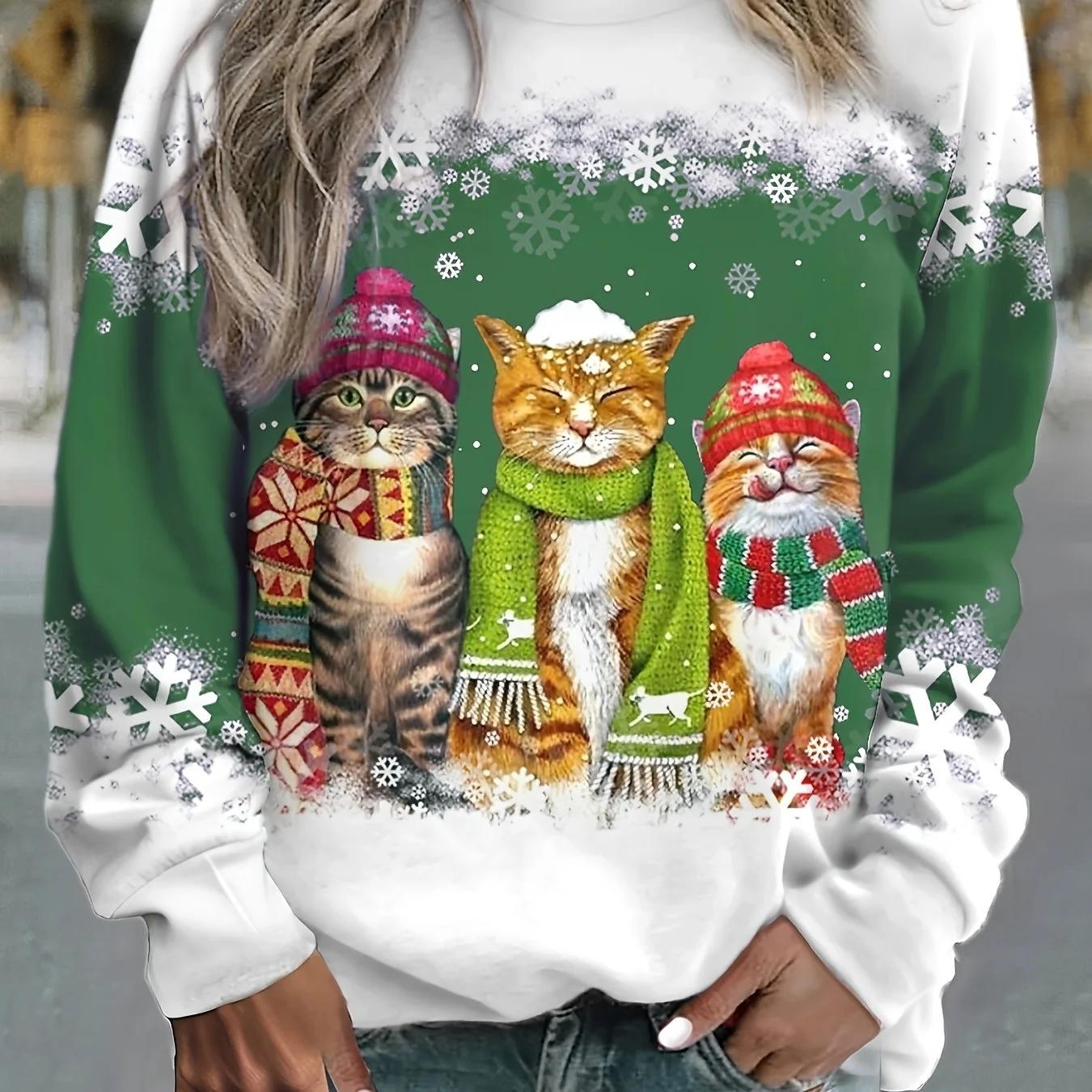 Pull Moche de Noël avec Chats